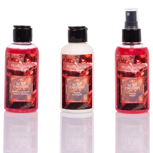 MINERALS RUBY PASSION ΛΟΣΙΟΝ ΣΩΜΑΤΟΣ 140ML, ΑΦΡΟΛΟΥΤΡΟ 140 ML, BODY MIST 140 ML & ΣΦΟΥΓΓΑΡΙ 10 GR