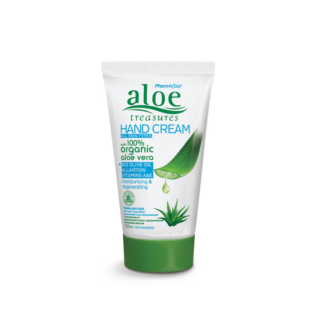Ενυδατική κρέμα χεριών με βιολογικό ελαιόλαδο και aloe vera 120ml