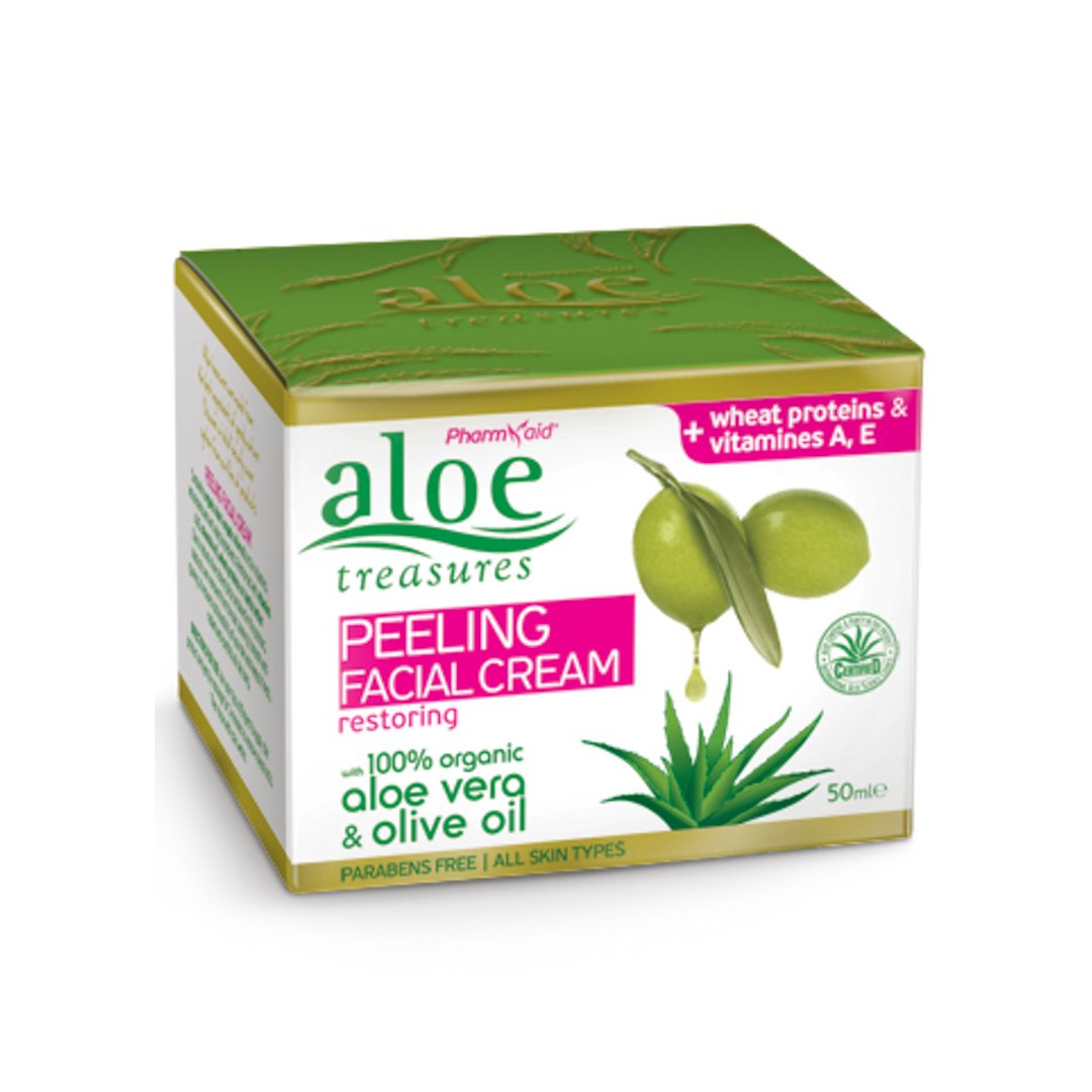 Κρέμα προσώπου για απολέπιση με aloe vera 50ml