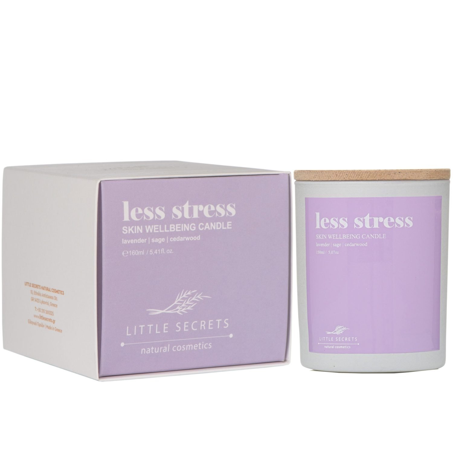 Little Secrets - Less Stress Skin Wellbeing Candle Φυσικό Αρωματικό κερί 150ml